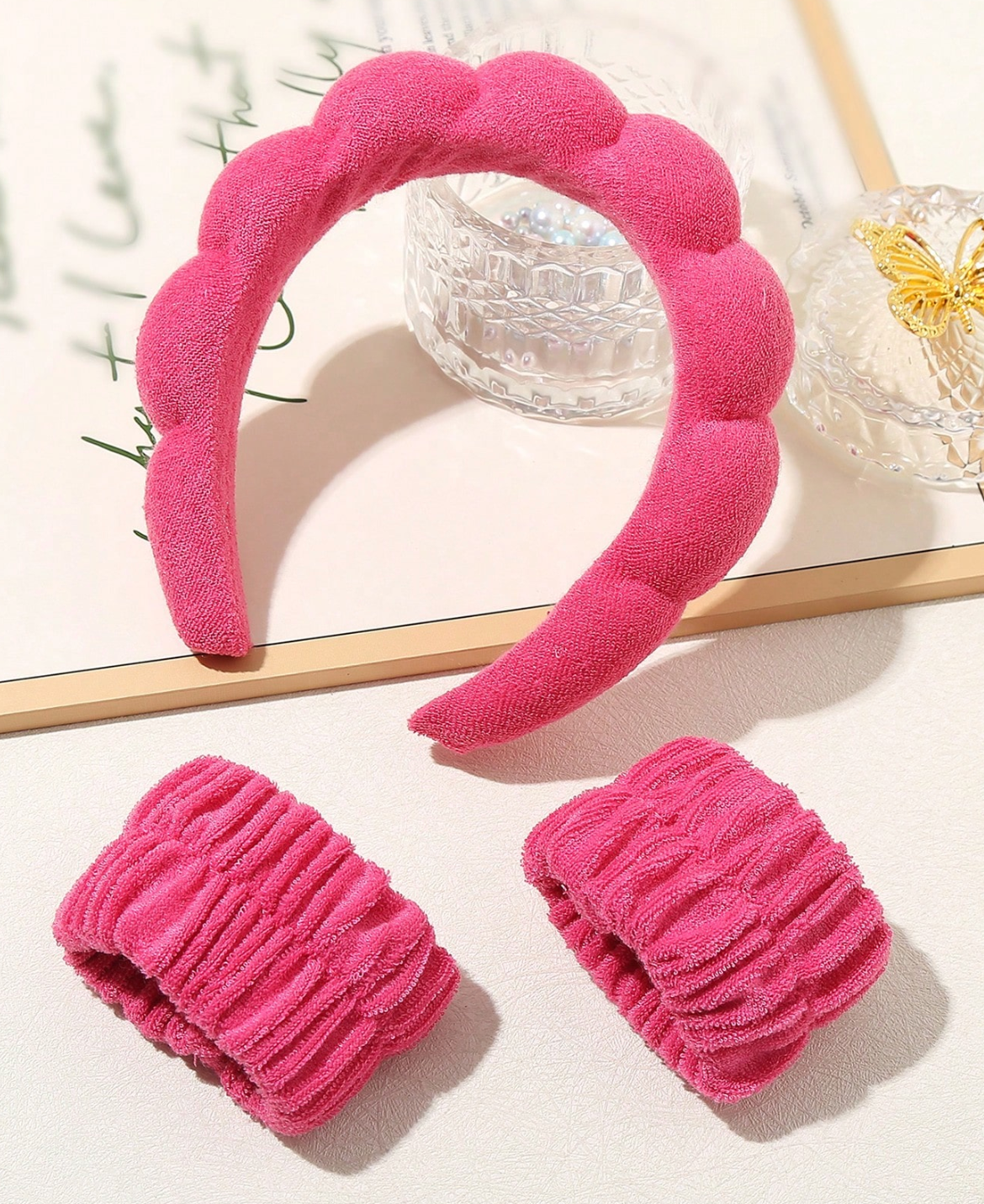 Bandeau & 2 bracelets de bain solides