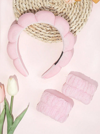 Bandeau & 2 bracelets de bain solides