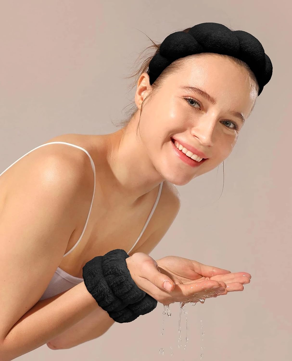 Bandeau & 2 bracelets de bain solides