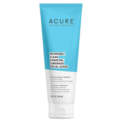 Acure - Incredibly clear charcoal lemonade facial scrub - 118ml