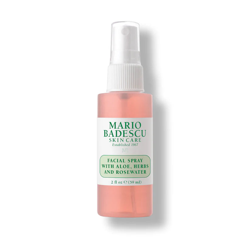Mario Badescu - Spray Visage à l'Aloe vera, Plantes aromatiques et Eau de rose - Format Voyage 59ml