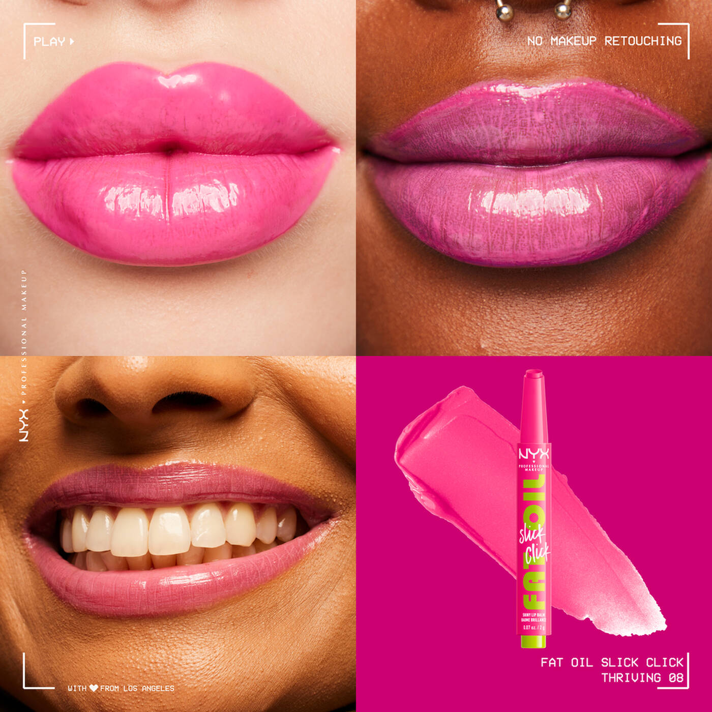 NYX - Fat Oil Slick Click "08 Thriving - Flamingo Pink"