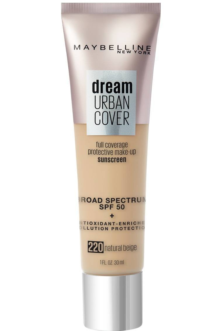 Maybelline - Dream Urban Cover® Flawless Coverage Foundation Makeup, Spf 50 "220 Natural Beige"